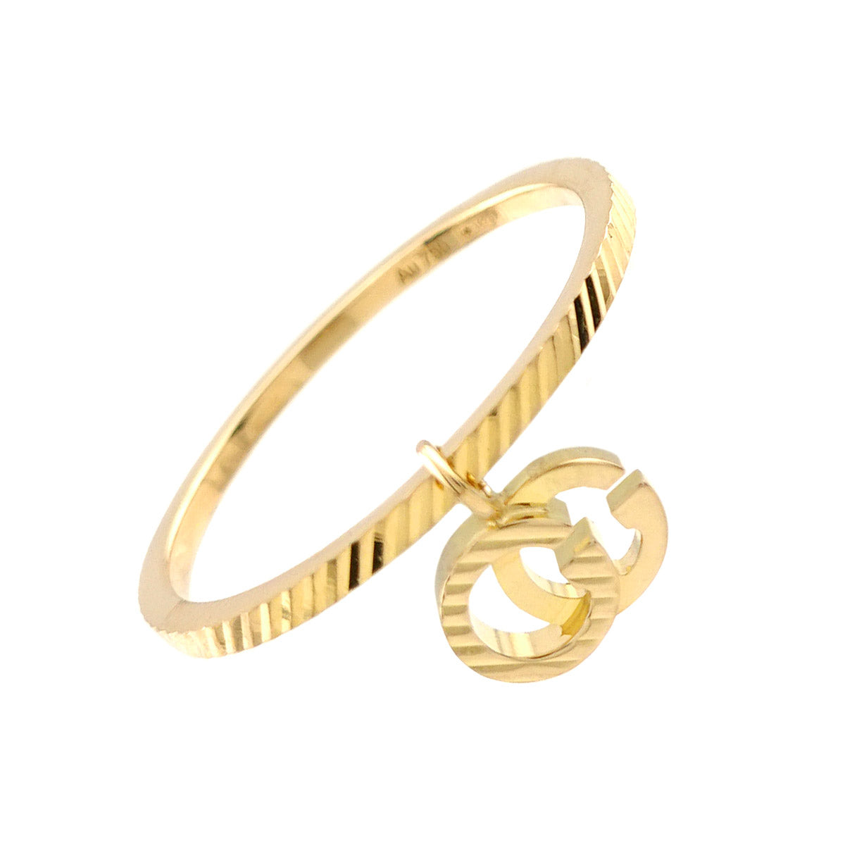 GG Running Ring 18K Yellow Gold 750 Size12 5.75-6(US)
