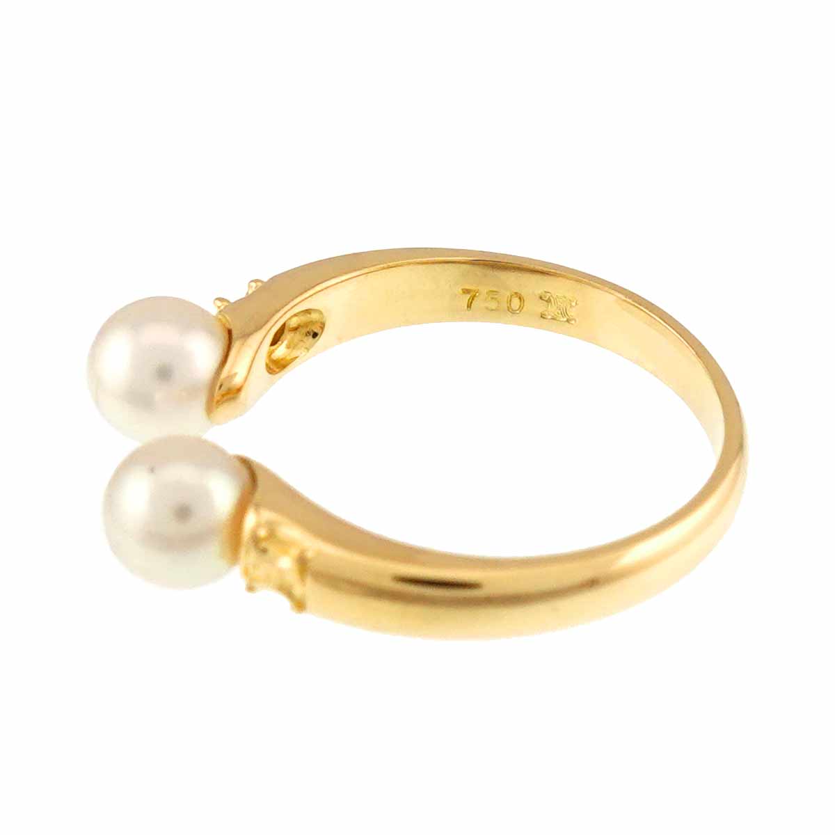 Akoya Pearl 5.2-5.0mm Ring 18K YG 750 size5.5-5.75(US)