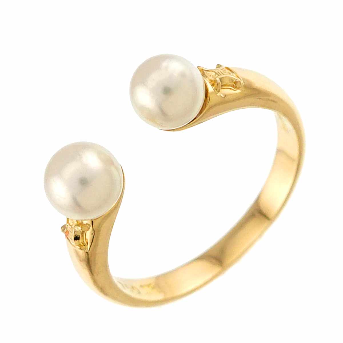 Akoya Pearl 5.2-5.0mm Ring 18K YG 750 size5.5-5.75(US)
