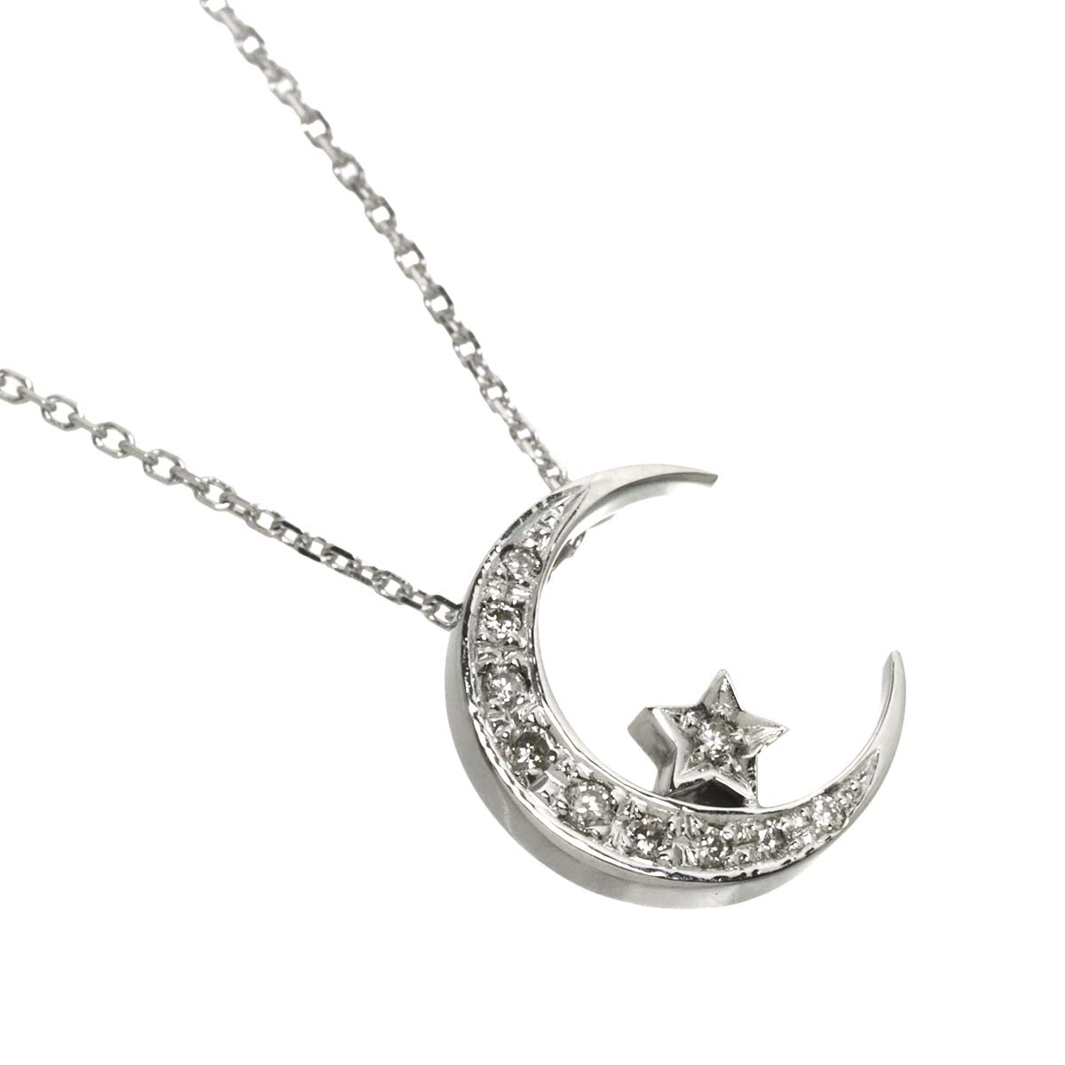 Diamond Necklace 18K WG 750