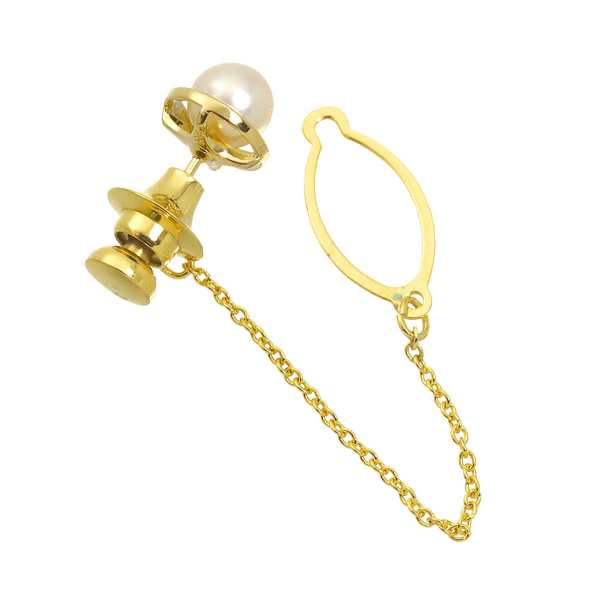 Akoya Pearl 6.8mm Pin Brooch 18K YG 750