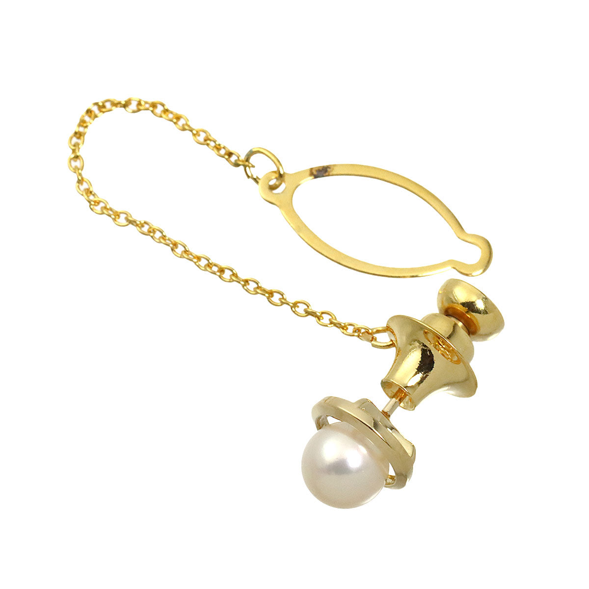 Akoya Pearl 6.8mm Pin Brooch 18K YG 750