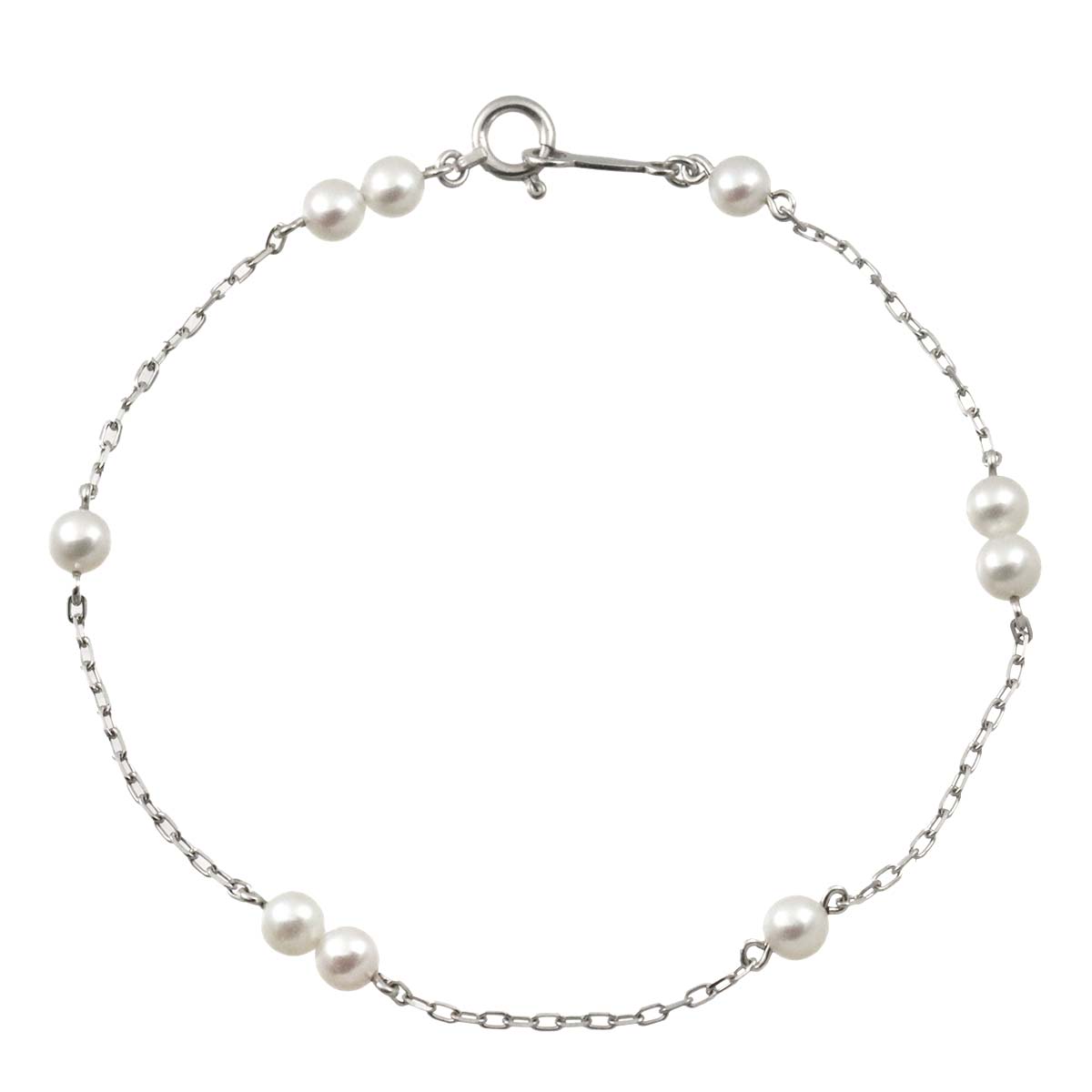 Baby Pearl 3.8mm Bracelet 18K White Gold 750