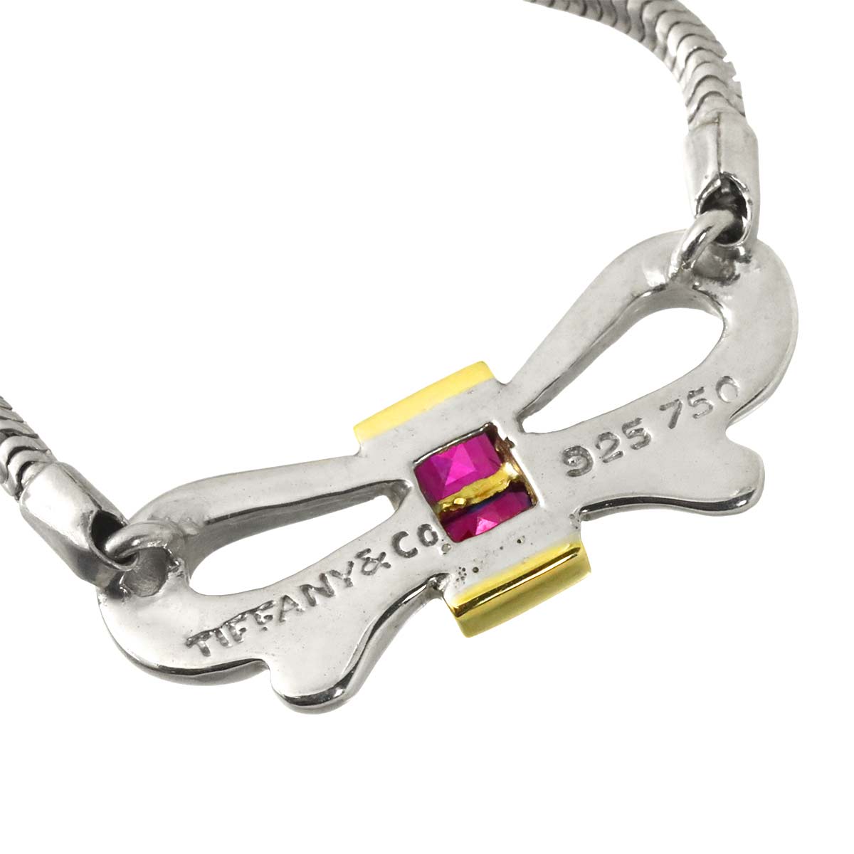 Ruby Necklace SV Silver 925 18K YG 750