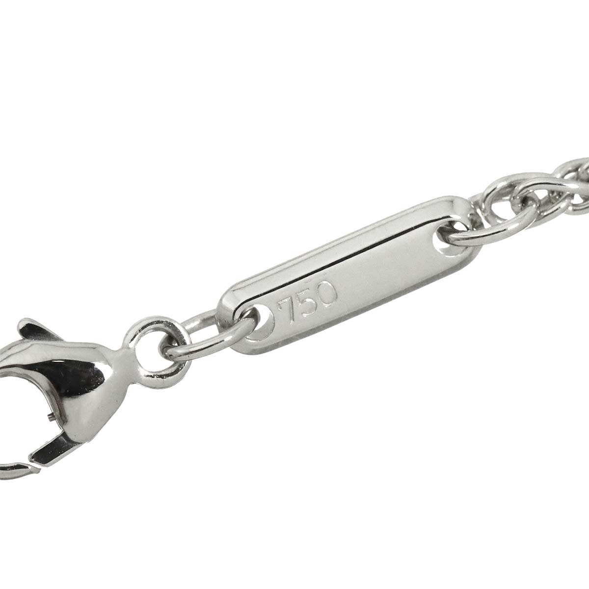 Happy Diamond Heart Necklace 18K White Gold 750