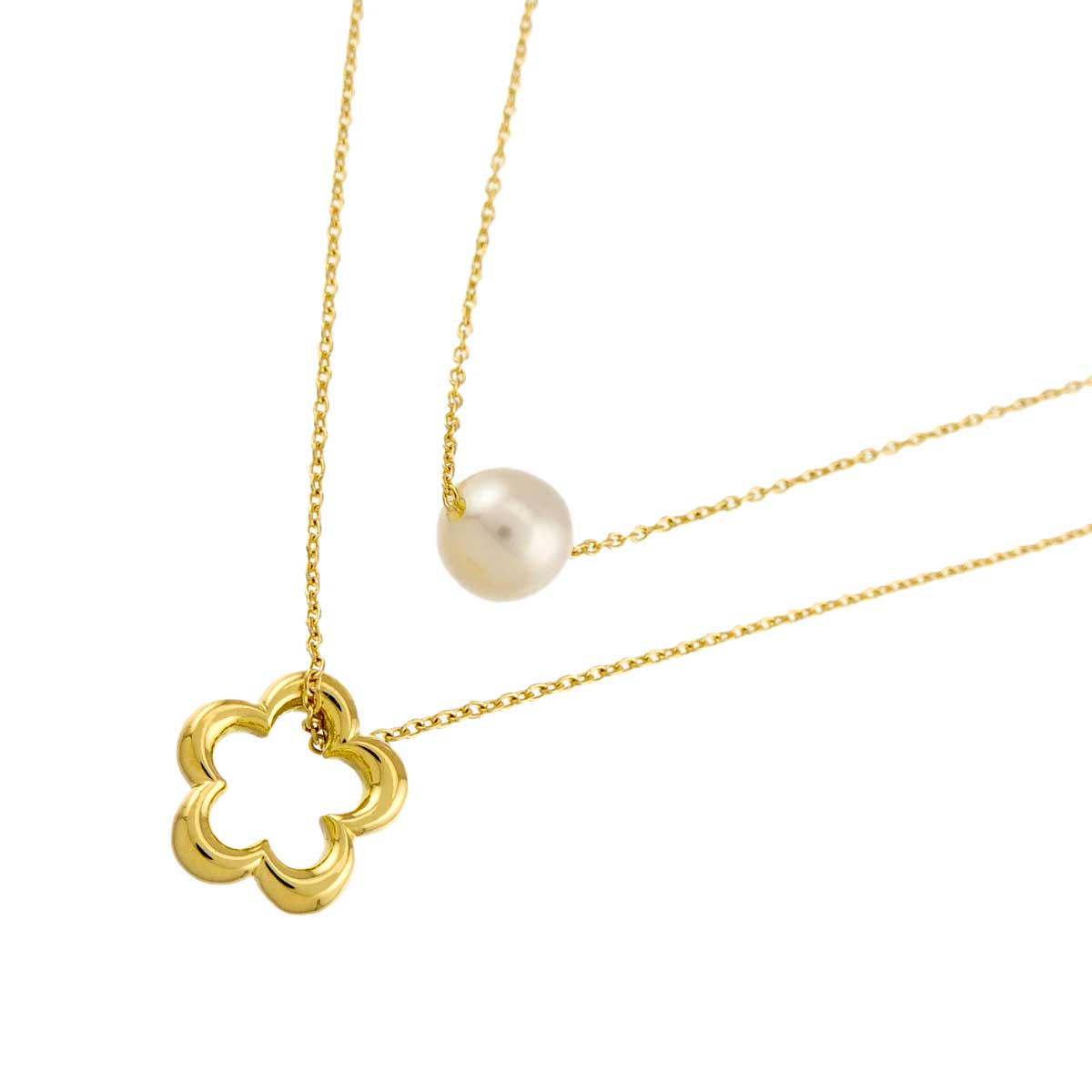 Akoya Pearl 6.3mm Necklace 18K YG 750