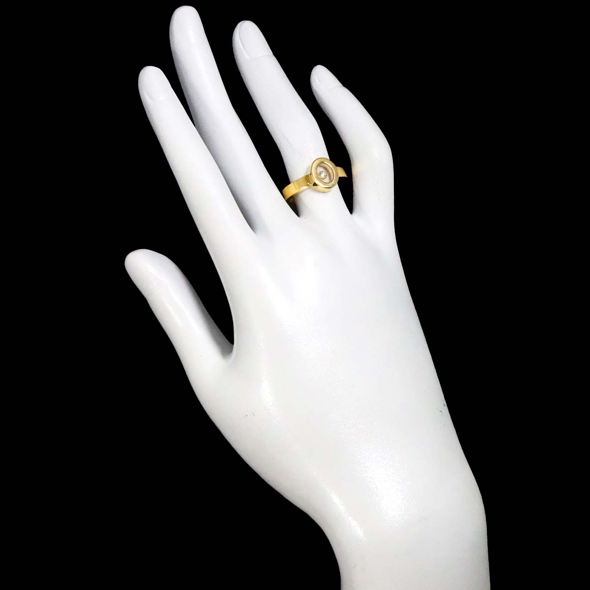 Happy Diamond Ring 18K YG 750 Size6(US)