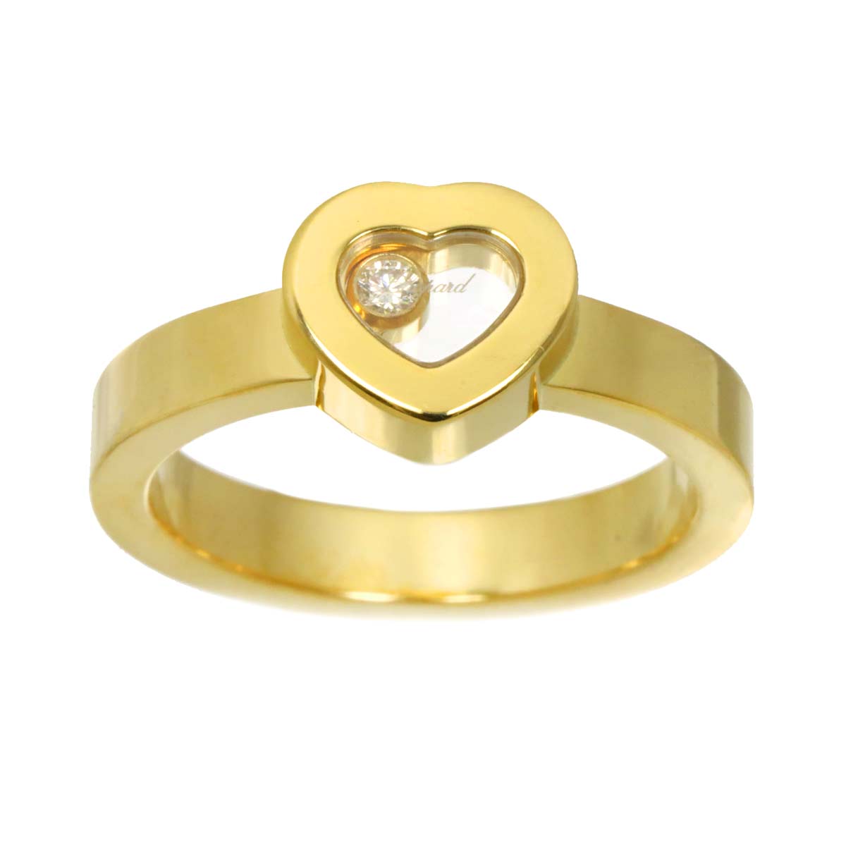 Happy Heart Diamond Ring 18K YG 750 Size7.25-7.5(US)