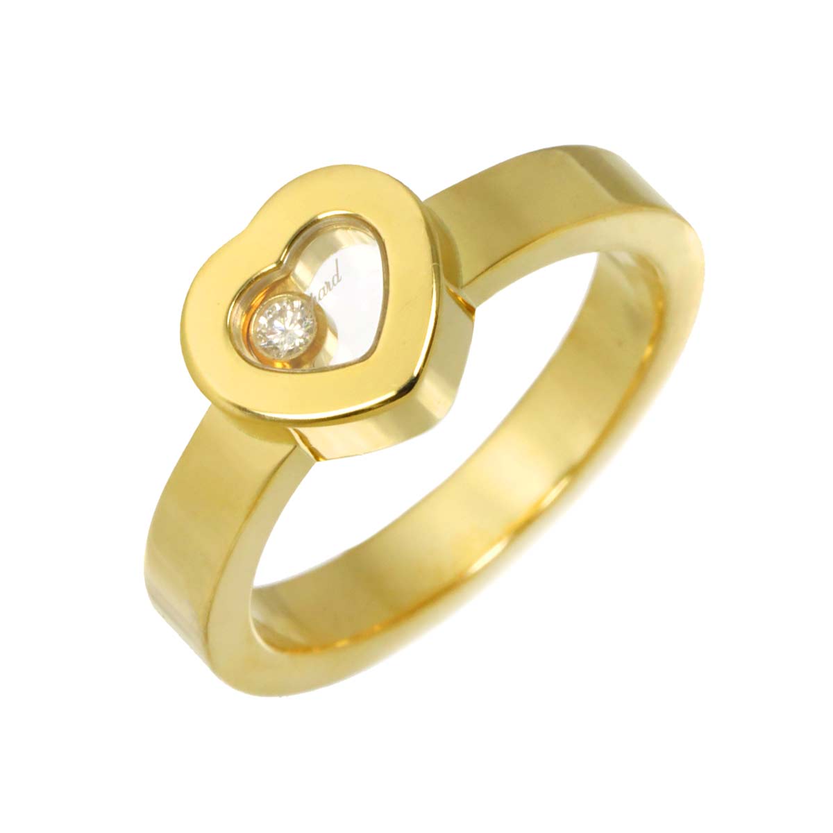 Happy Heart Diamond Ring 18K YG 750 Size7.25-7.5(US)