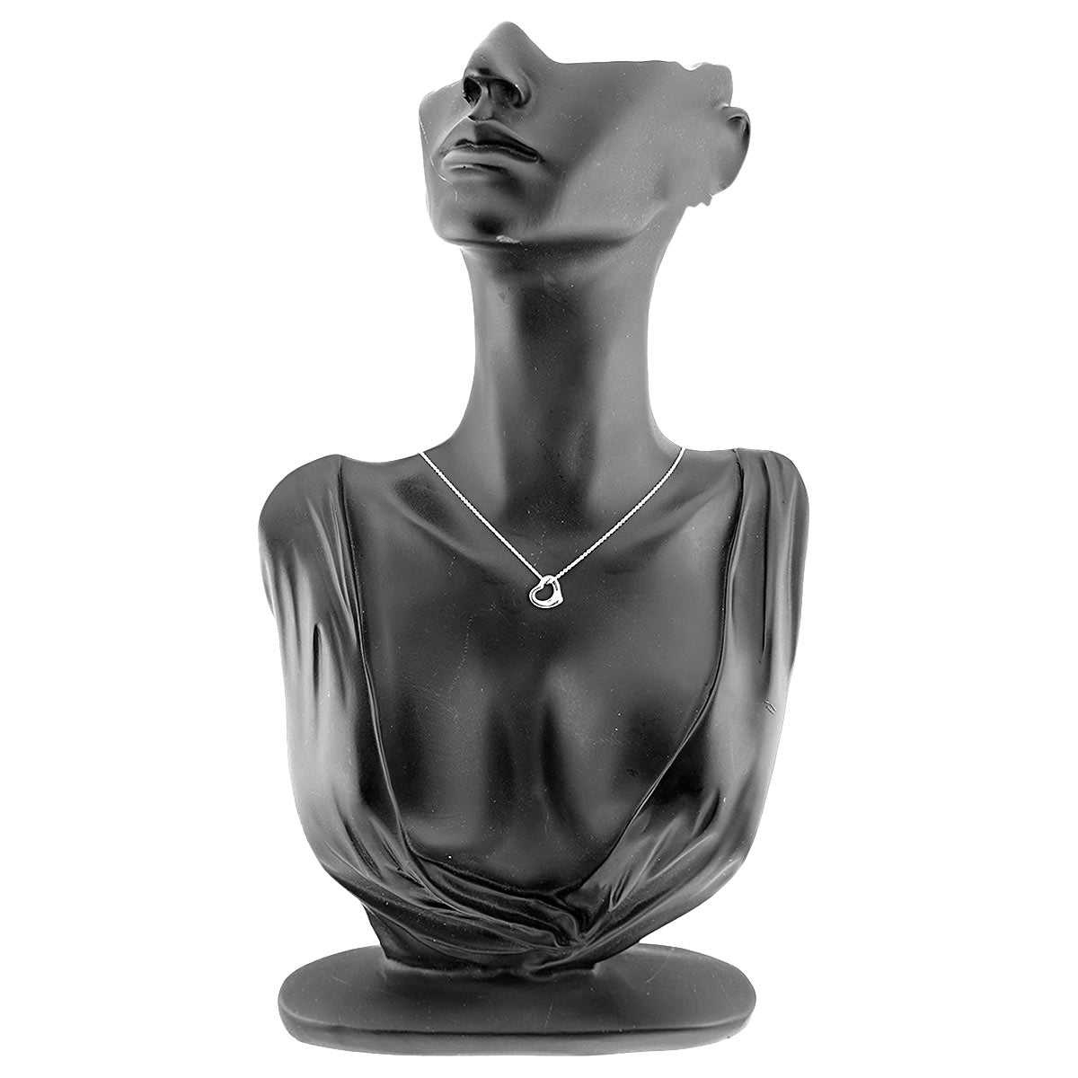 Open Heart Necklace Platinum