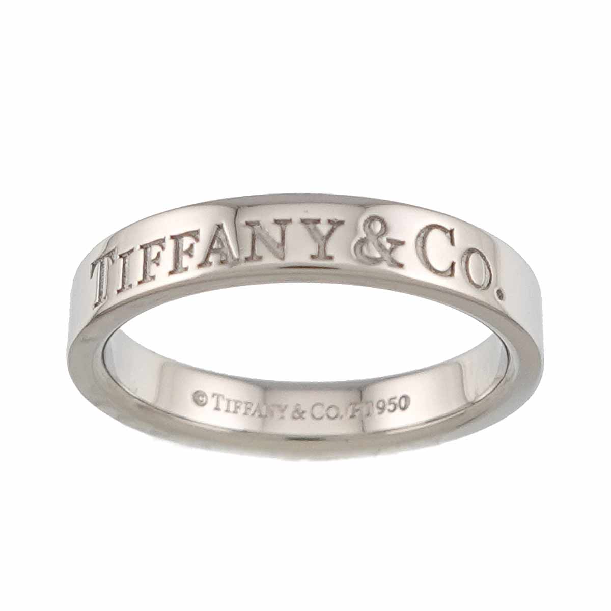 Logo Band Ring Platinum Size3.75(US)