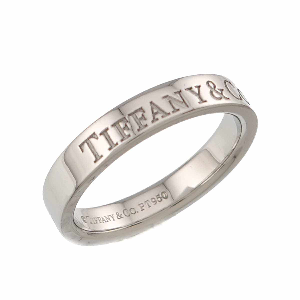 Logo Band Ring Platinum Size3.75(US)
