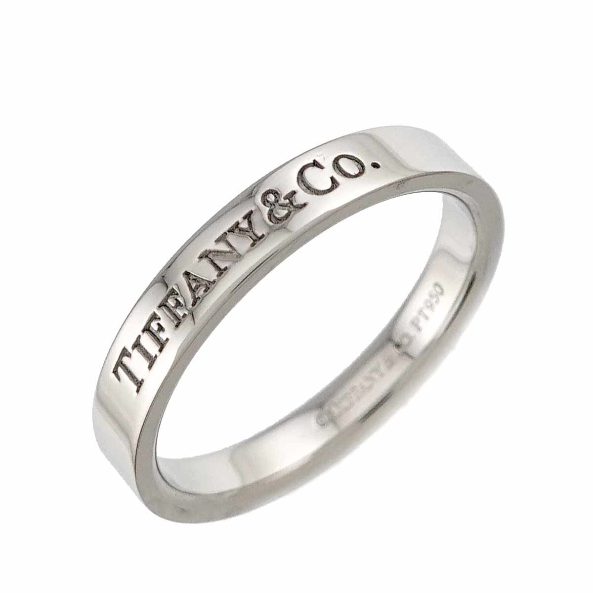 Logo Band Ring Platinum Size6-6.25(US)