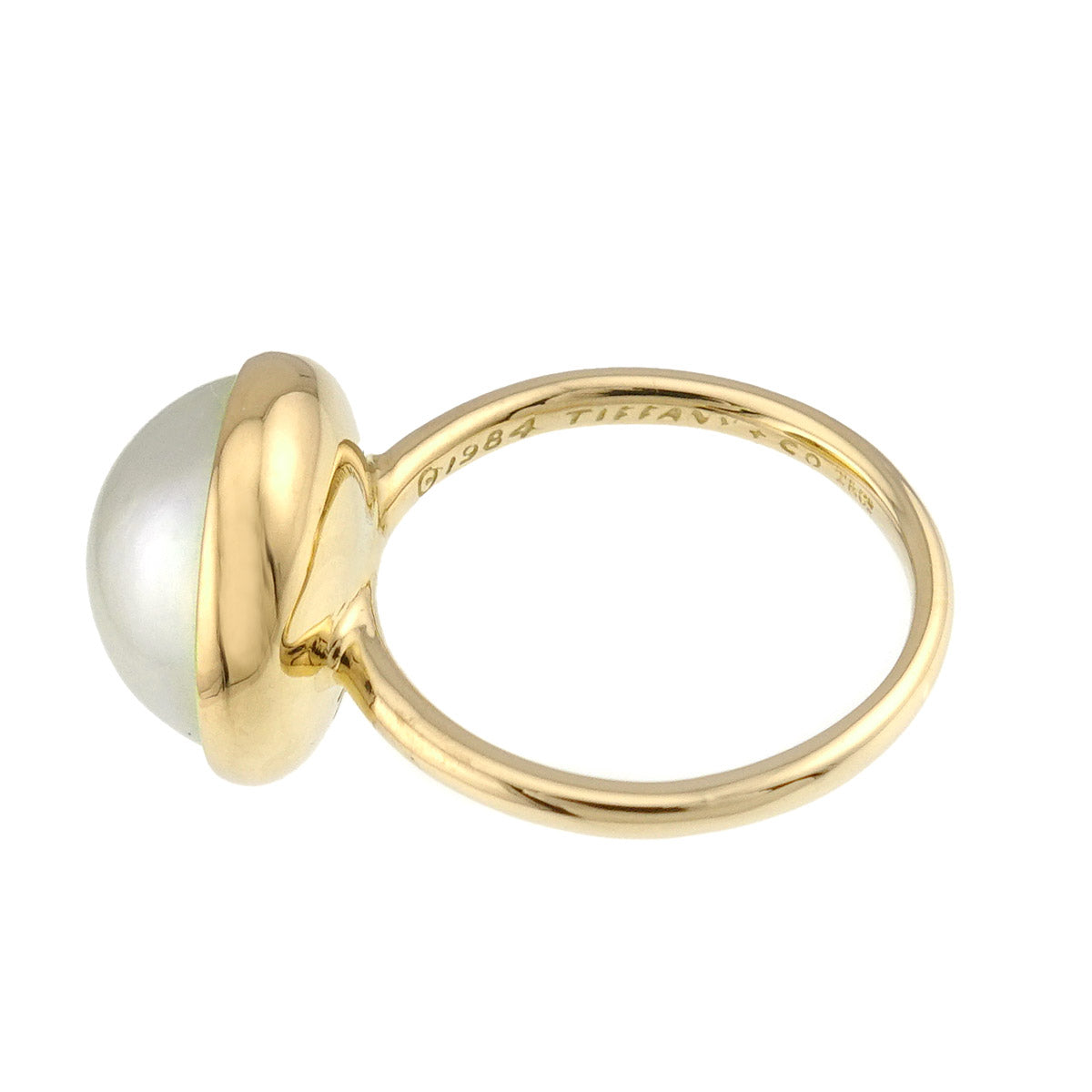 Mabe Pearl Ring 18K YG 750 Size5.5-5.75(US)