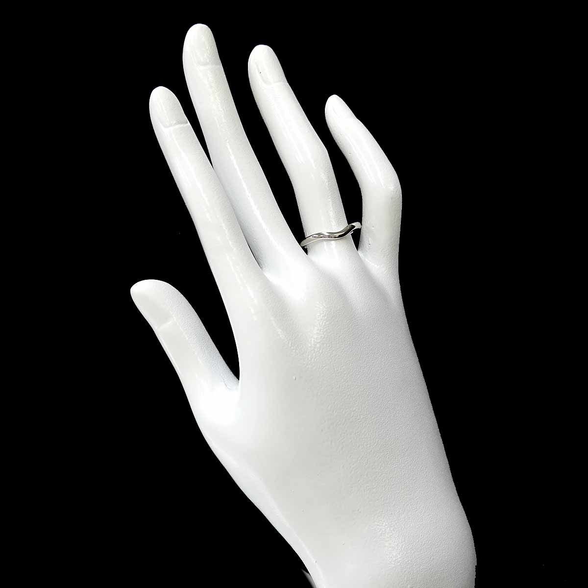 Curved Band Ring Pt Platinum size6.25-6.5(US)