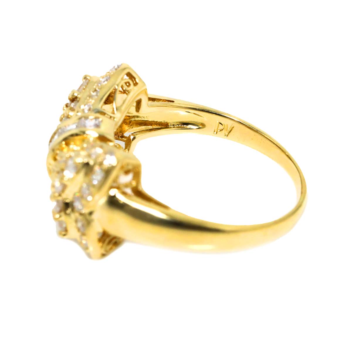 Diamond 1.11ct Ring 18K YG 750 6.75(US)