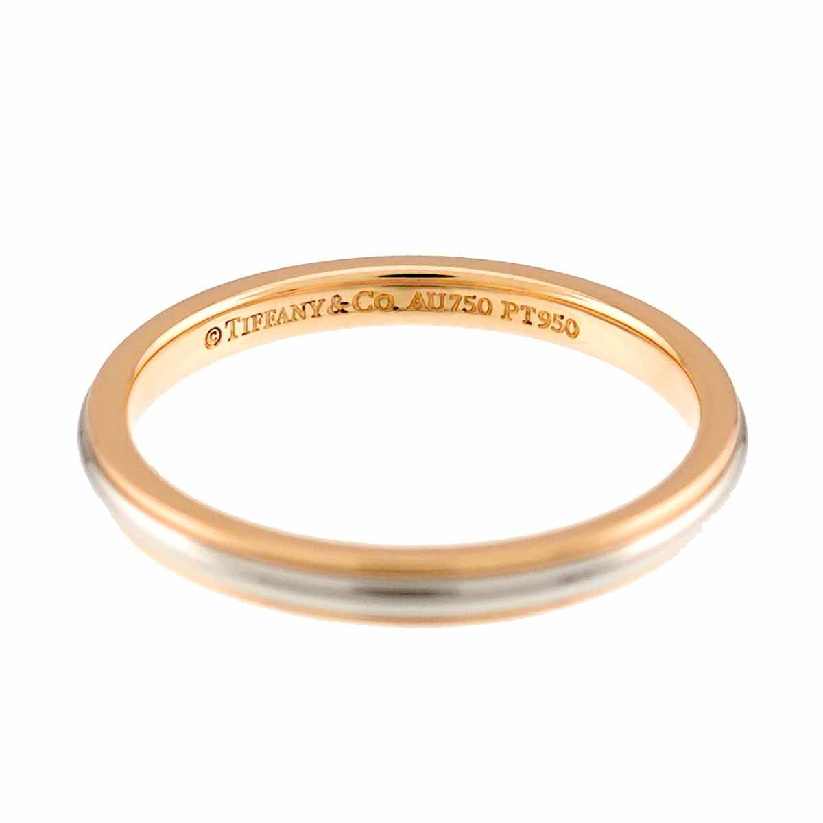 Lucida Band Ring 18K 750 PG Platinum Size4.5(US)