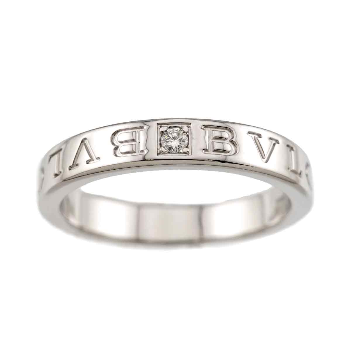 Diamond 1P Ring 18K WG 750 size9.5-9.75(US)