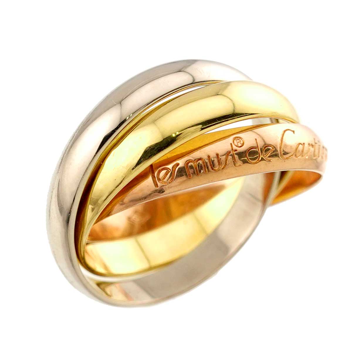 Trinity Ring 18K YG WG PG 750 Size50 5.25(US)
