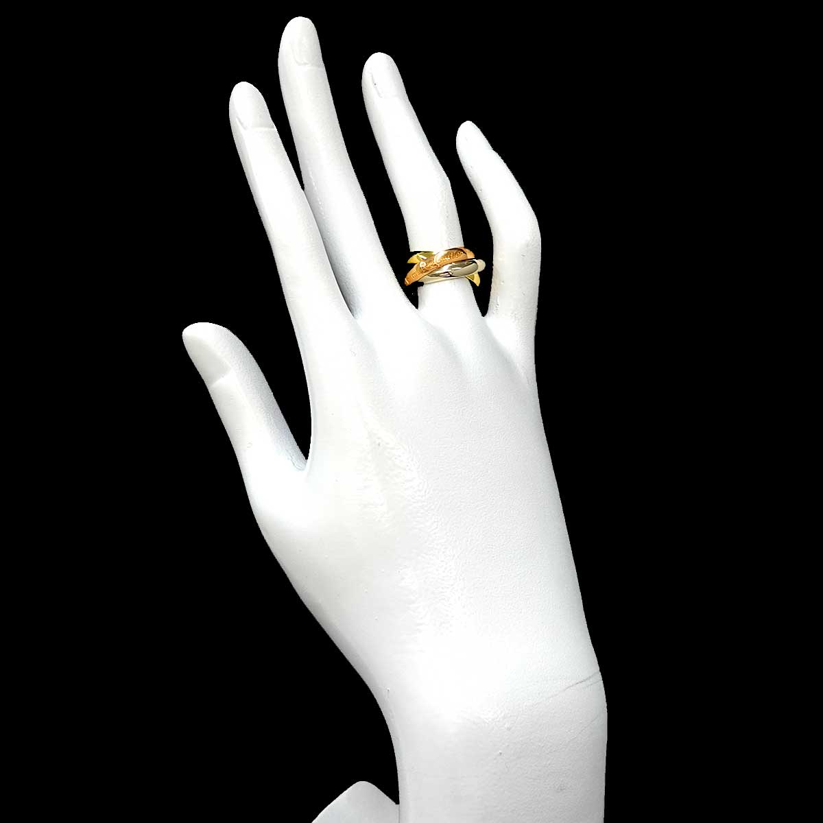 Trinity Ring 18K YG WG PG 750 Size50 5.25(US)