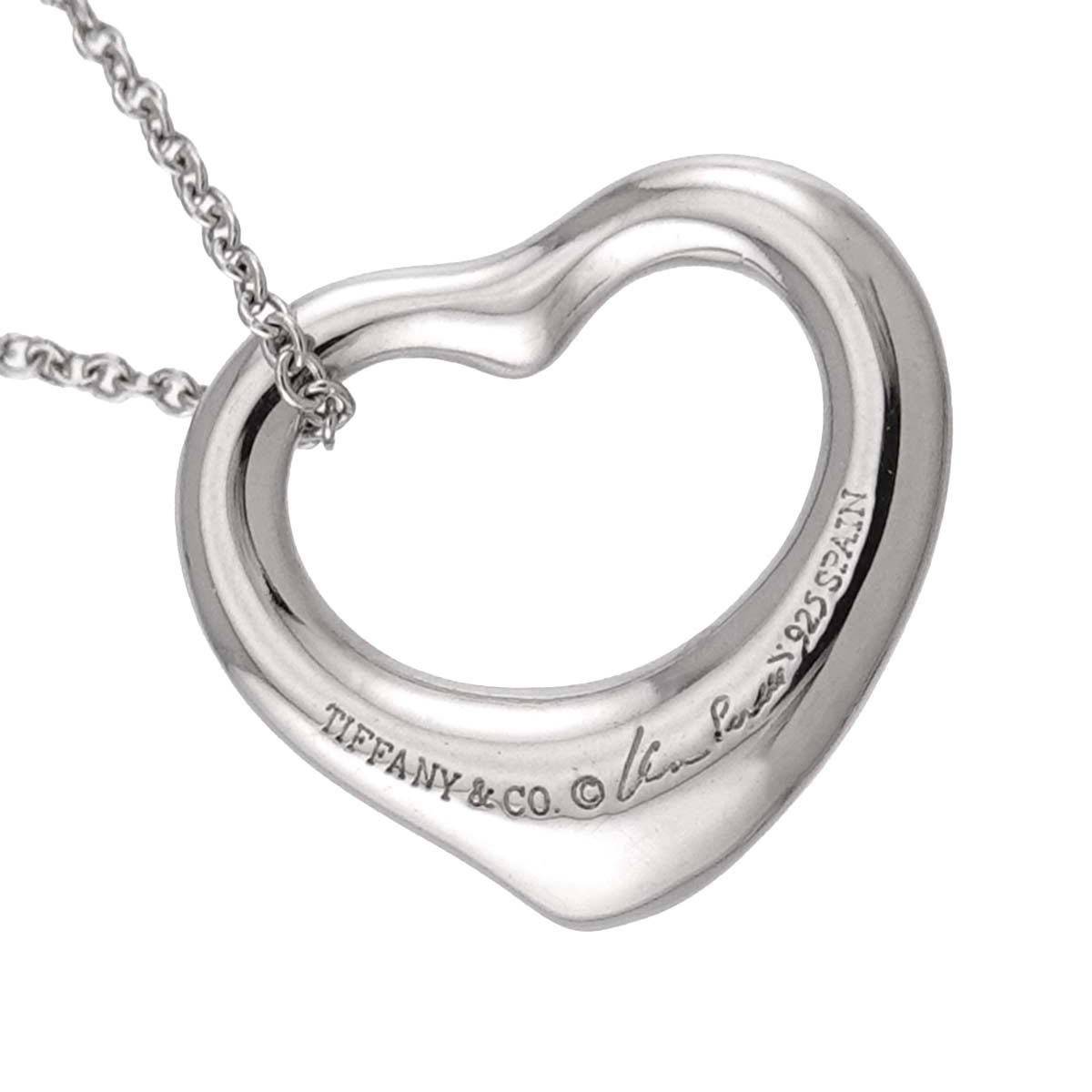 Open Heart Necklace Silver 925
