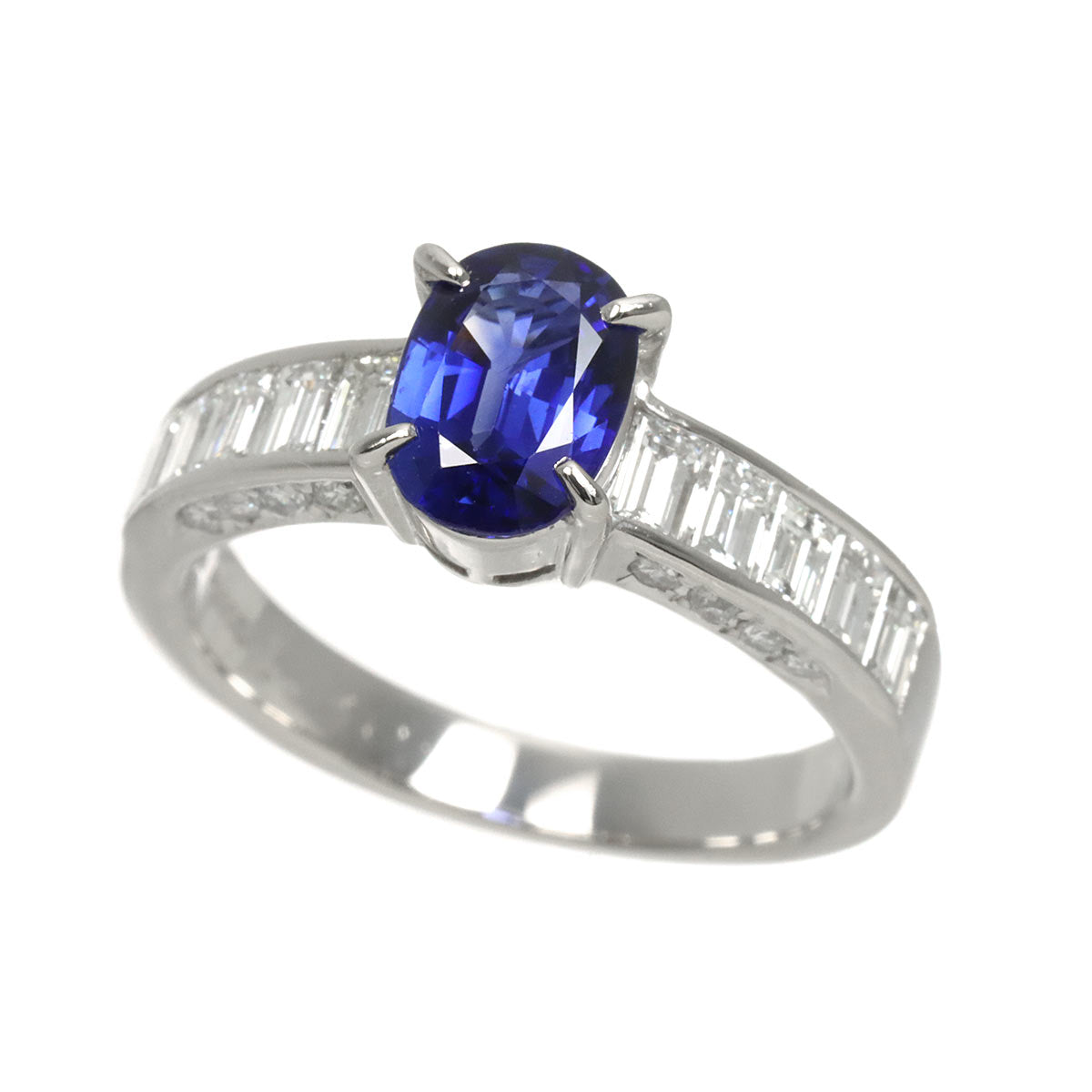 Sapphire 1.38ct Diamond 1.18ct Ring Platinum size6.75(US)