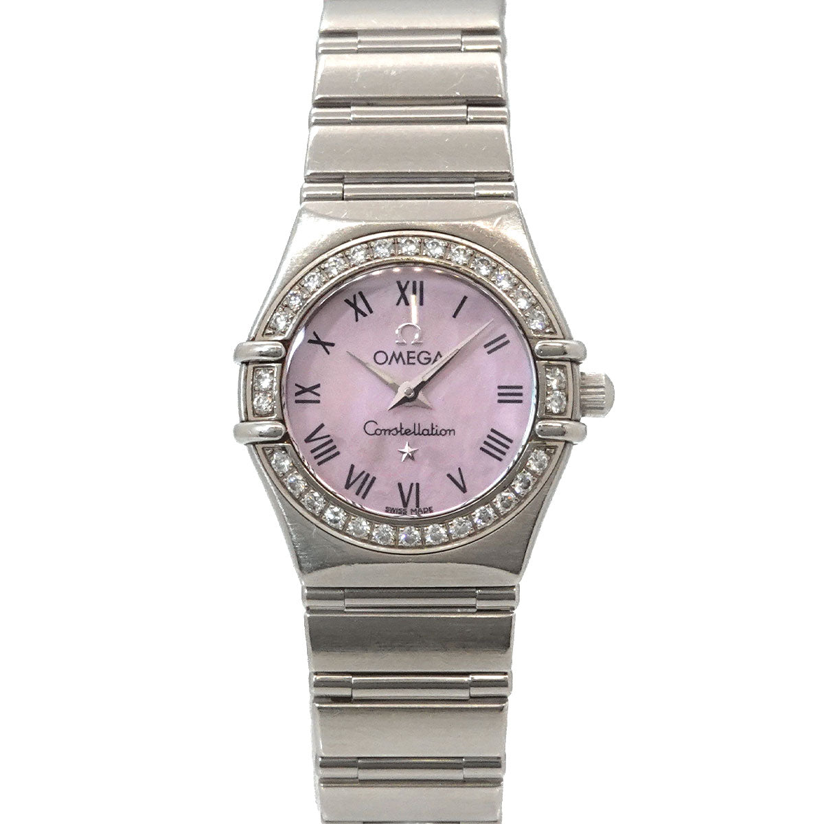 Constellation 1476 83 Bezel Diamond Pink Shell Dial Ladies