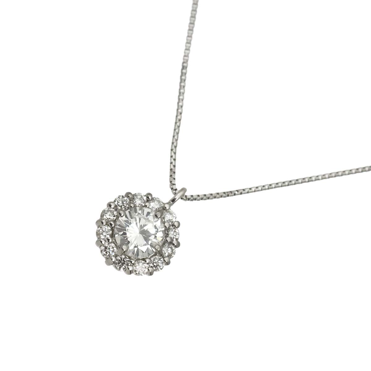 Diamond 0.275ct/0.12ct Necklace Pt Platinum