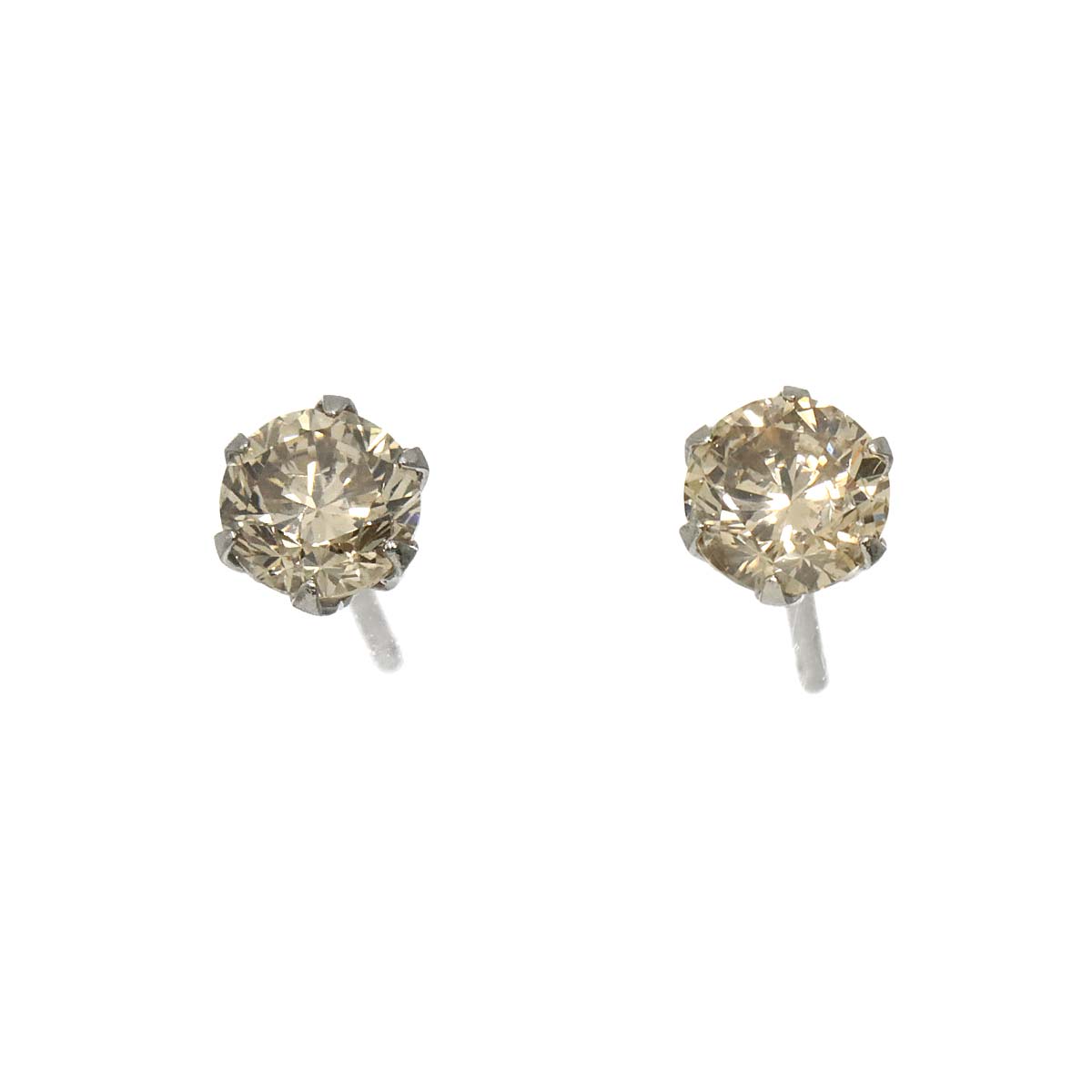 Diamond 0.30ct/0.30ct Earrings Pierced Pt Platinum