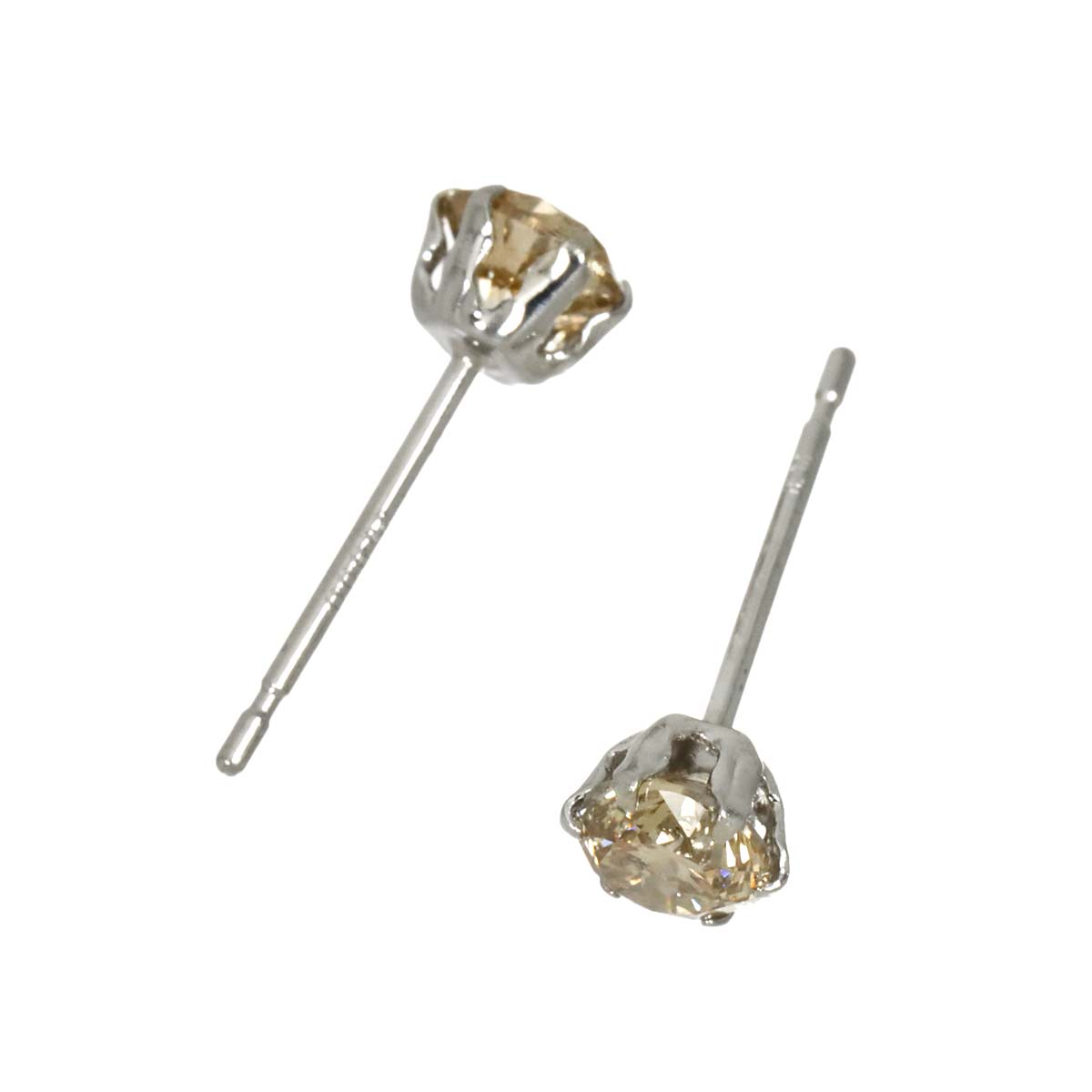 Diamond 0.30ct/0.30ct Earrings Pierced Pt Platinum