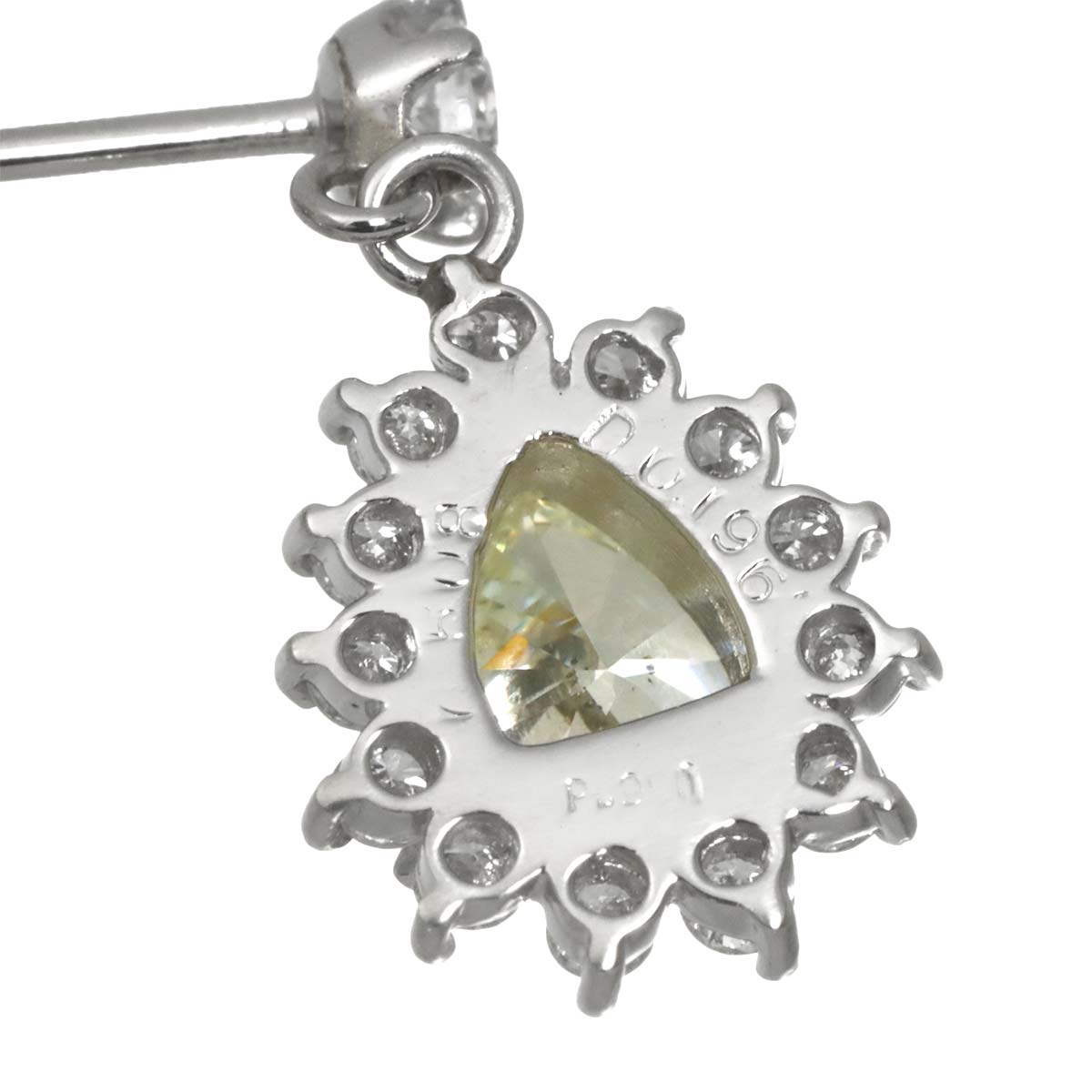 Diamond 0.508ct/0.508ct 0.196ct/0.198ct Earrings Pierced Pt Platinum