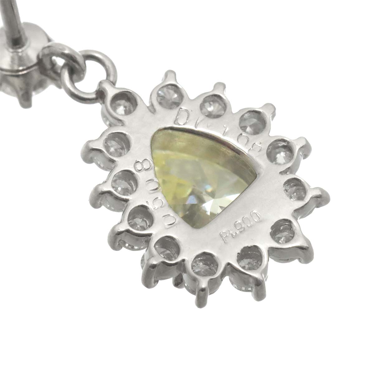 Diamond 0.508ct/0.508ct 0.196ct/0.198ct Earrings Pierced Pt Platinum