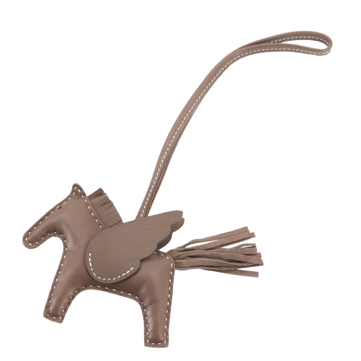 Rodeo Pegasus PM Bag Charm Agneau Milo Etoupe