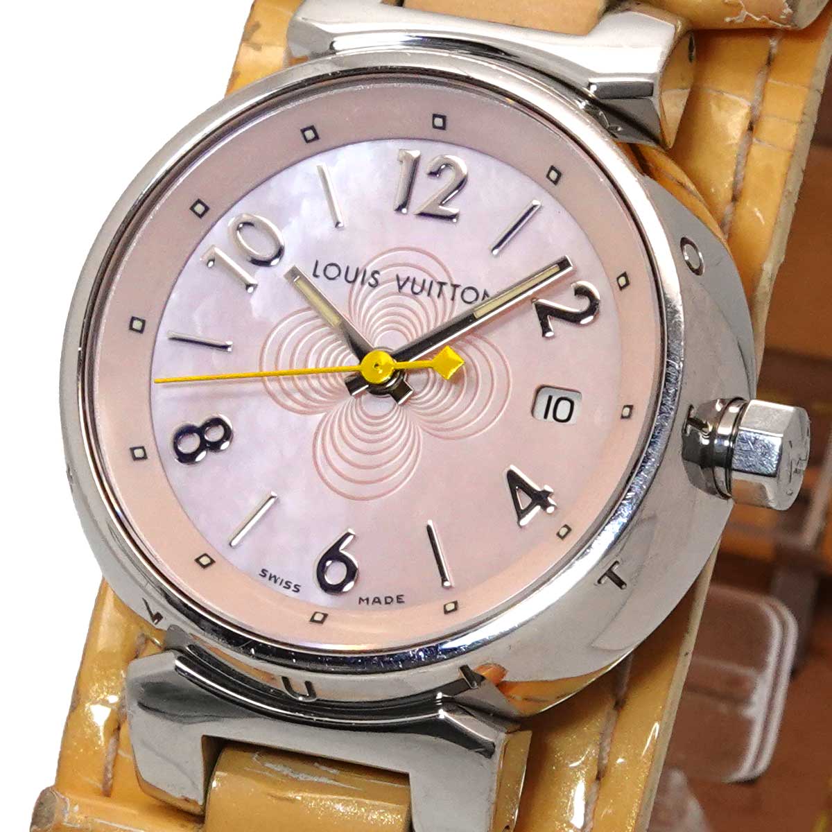 Tambour Q1216 Quartz Pink shell Dial Ladies Watch