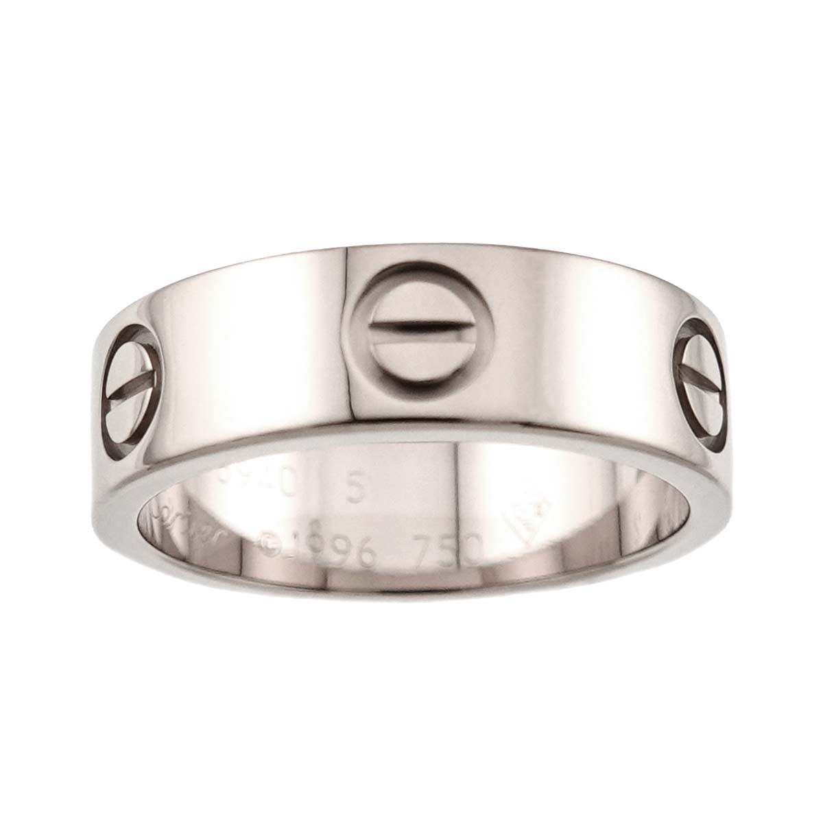 Love Ring 18K White Gold 750 size51 5.25-5.5(US)