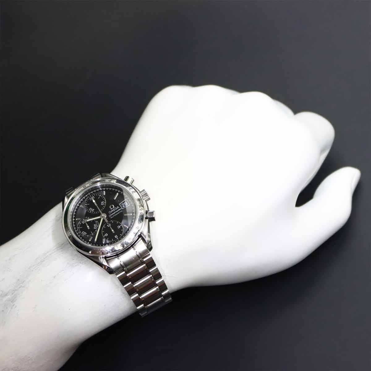 Speedmaster Date 3513 50 Chronograph Automatic Black Dial Mens