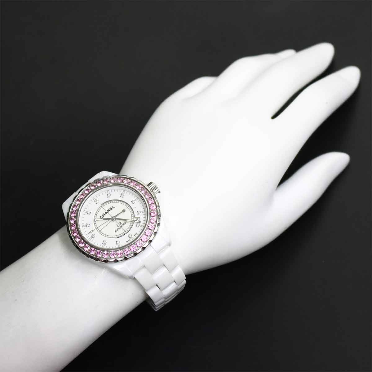 J12 42mm H2011 Automatic Date 12P Diamond Pink Sapphire