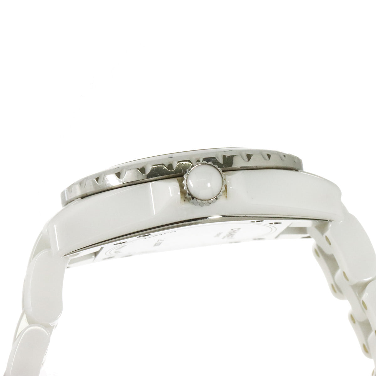 J12 33mm H0968 Date Ceramic Quartz White Dial Ladies Watch
