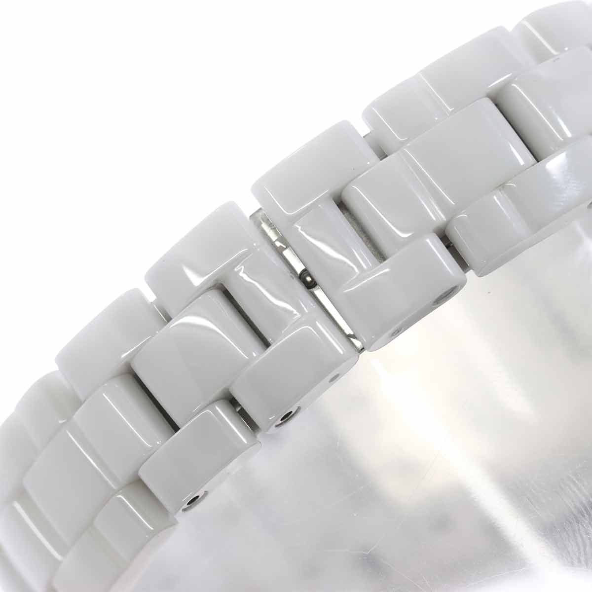 J12 33mm H0968 Date Ceramic Quartz White Dial Ladies Watch