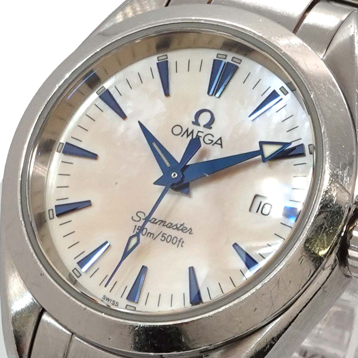Seamaster Aqua Terra 2577.70 Date White Shell Dial Ladies