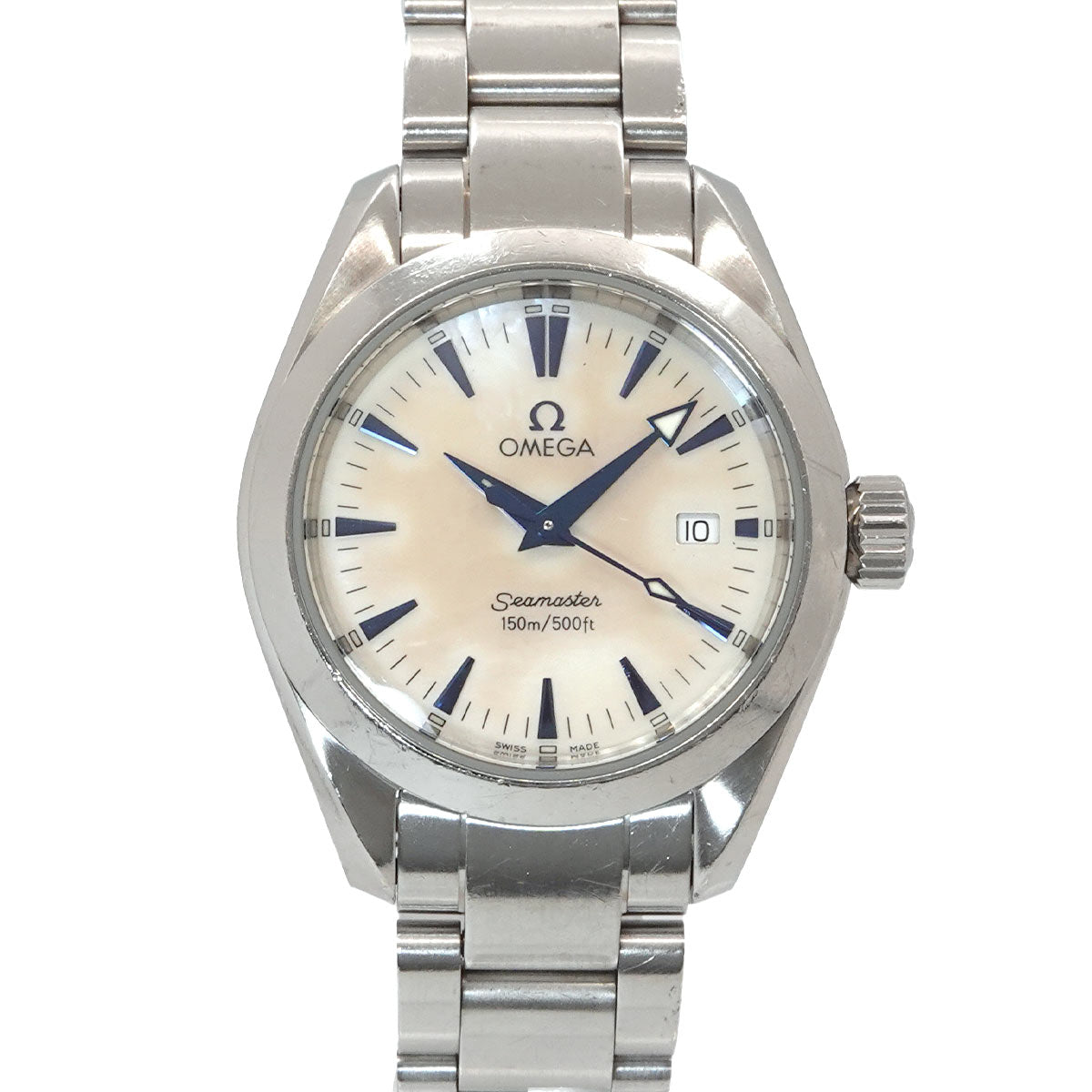 Seamaster Aqua Terra 2577.70 Date White Shell Dial Ladies