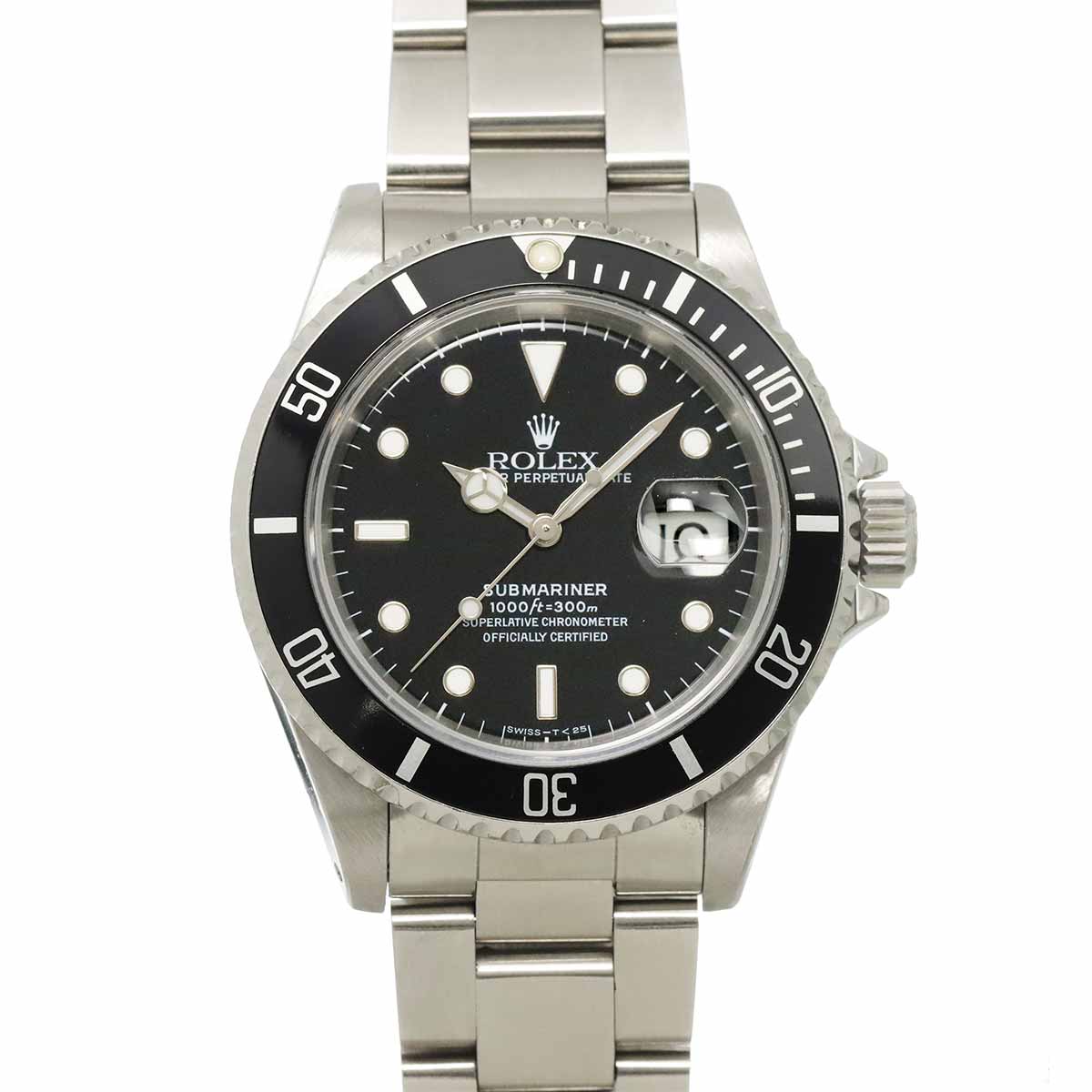 Submariner Date 16610 Serial S Automatic Black Dial Mens Watch