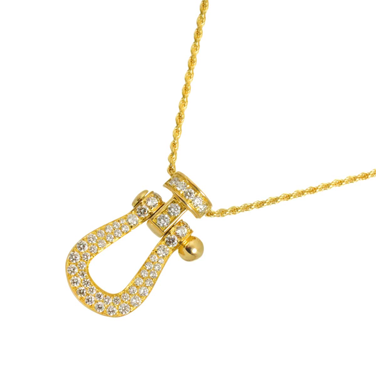 Force10 Diamond Necklace Large 18K Yellow Gold 750