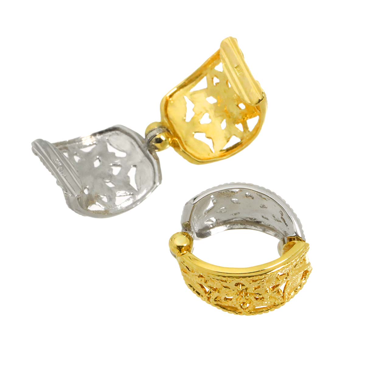 Earrings Clip-on 18K 14K K18 K14 YG WG 750 585