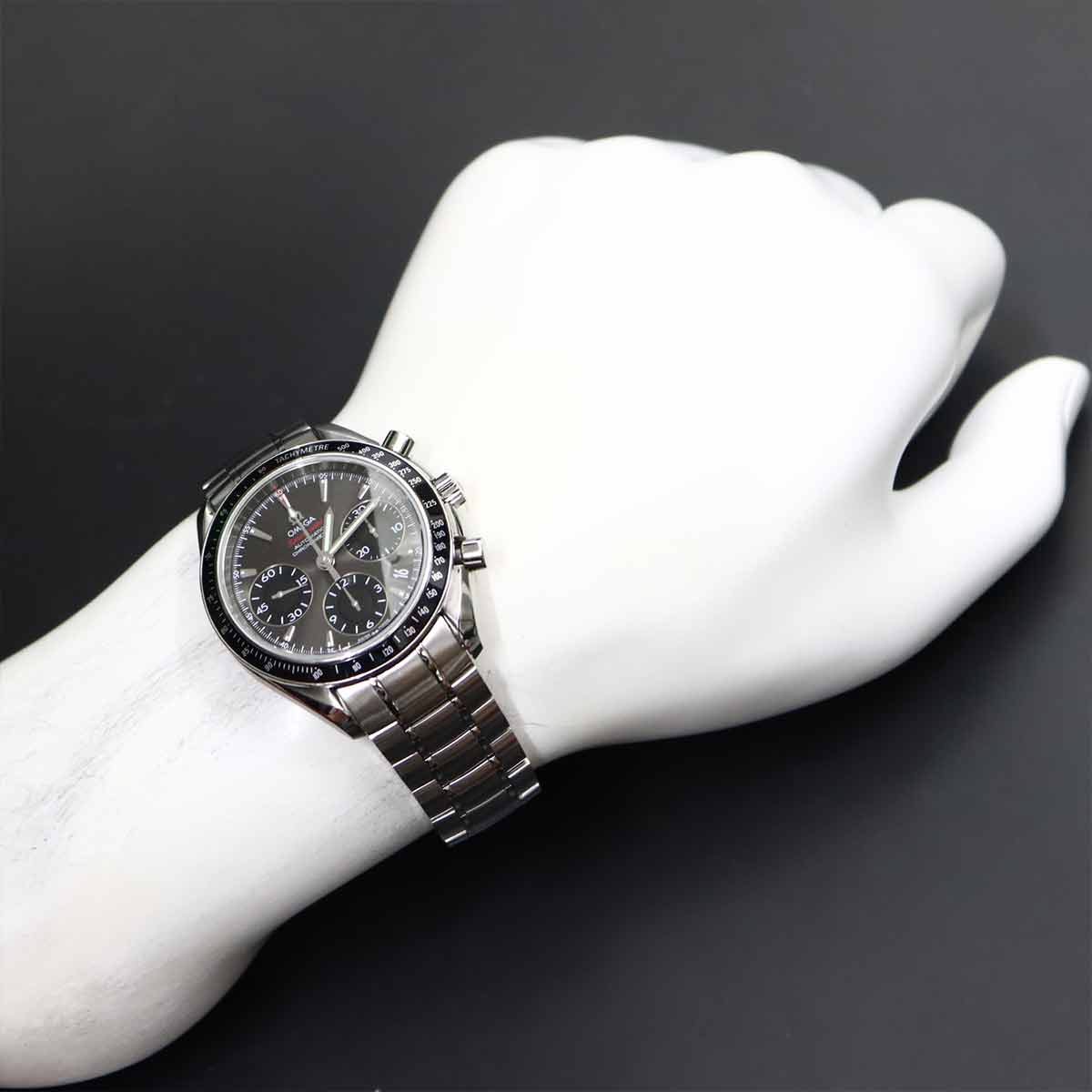 Speedmaster Date 323 30 40 40 06 001 Gray Black Dial Mens