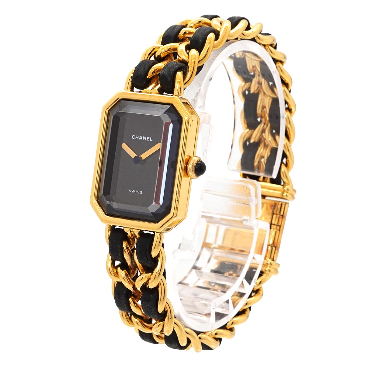 Premiere Size L H0001 Vintage Quartz Black Dial Ladies Watch