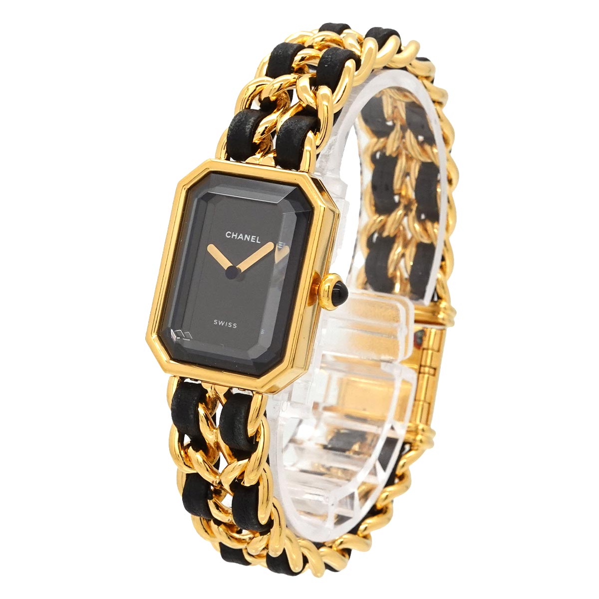 Premiere Size L H0001 Vintage Quartz Black Dial Ladies Watch