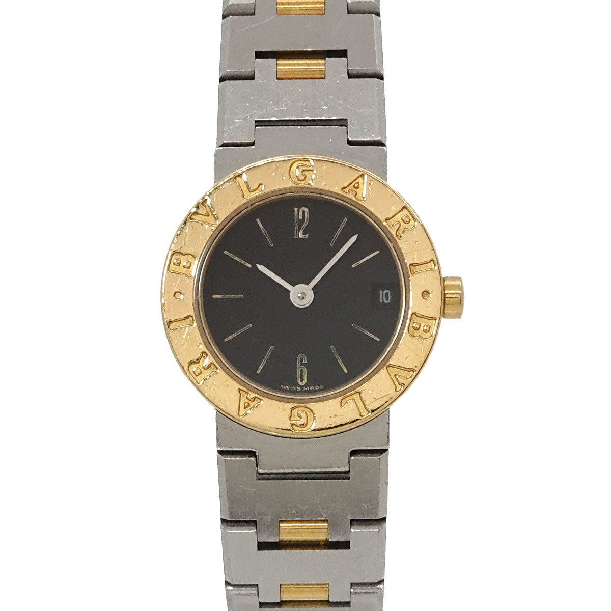 BVLGARIBVLGARI Two Tones BB23SG YG Black Dial Ladies