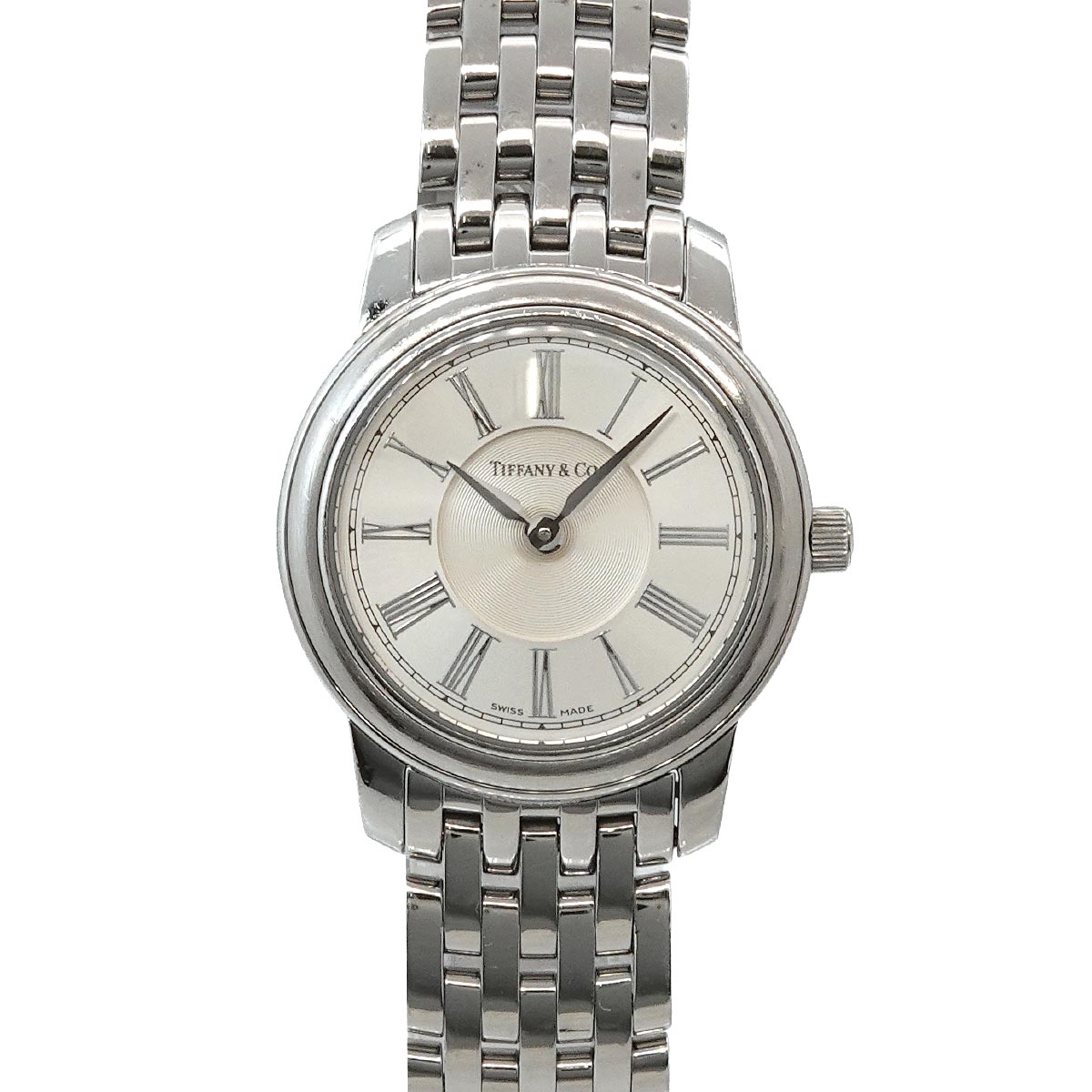 Mark Round Quartz Silver Dial Ladies Wrist Watch