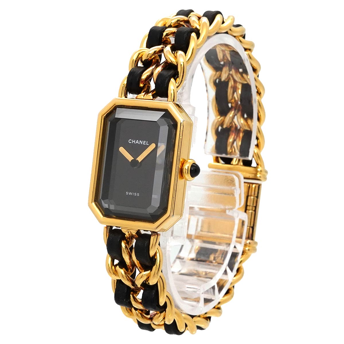 Premiere Size L H0001 Vintage Quartz Black Dial Ladies Watch